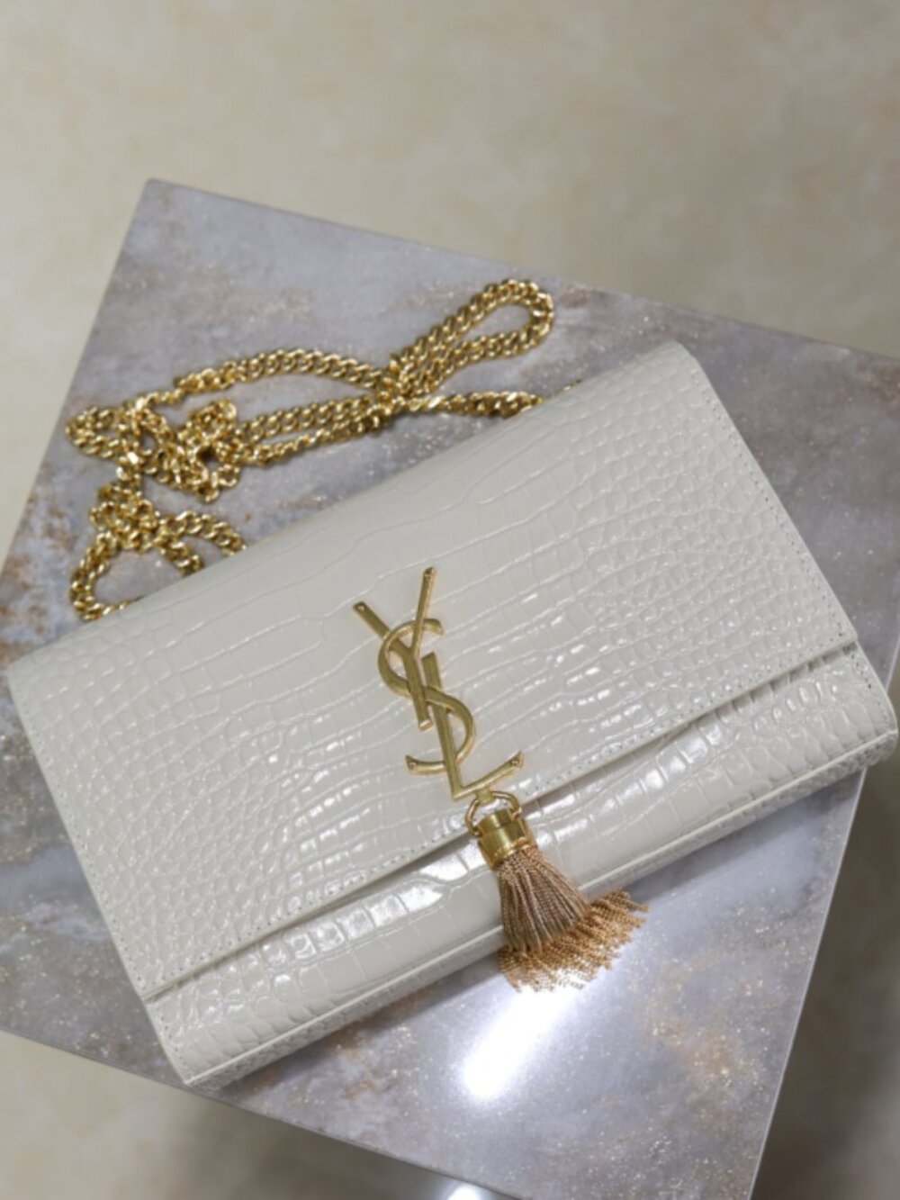🤍Yves Saint Laurent White Bag🤍